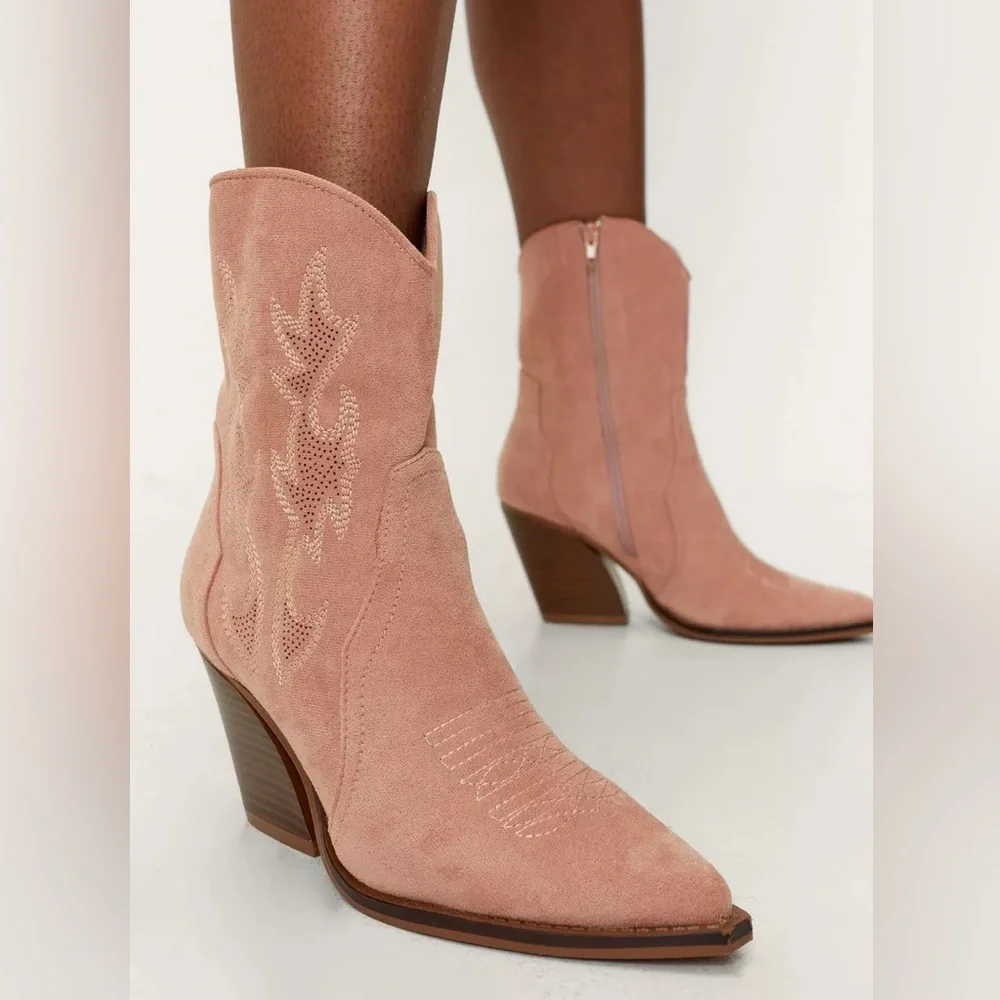 Nasty Gal Blush Ankle Booties - Picture 1 of 3